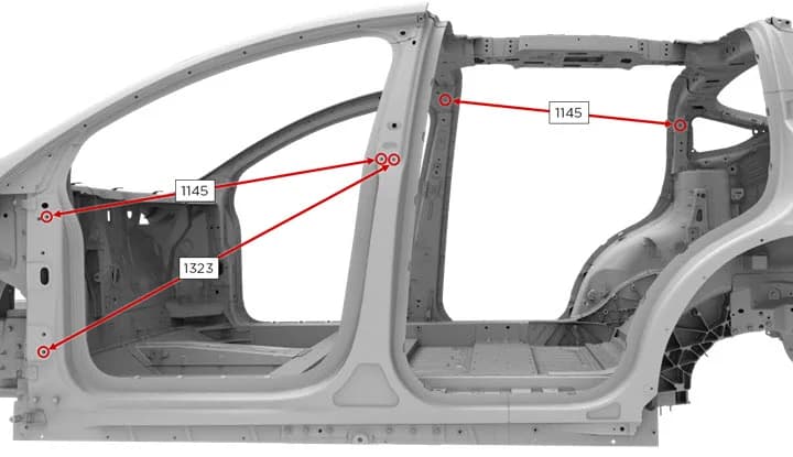 Контрольні розміри кузова Tesla Model X: довідник для СТО і кузовщика