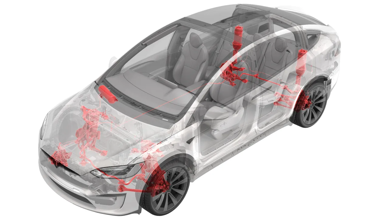 Пневмопідвіска Tesla Model S і X: ремонт та калібрування — коли авто просідає за ніч